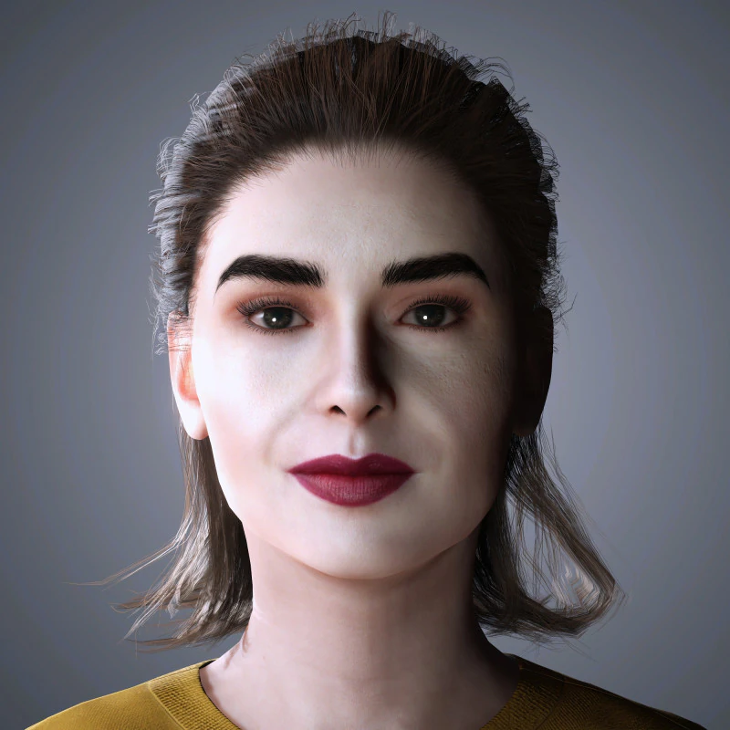 Lily Collins Character 3D Model .c4d .max .obj .3ds .fbx .stl .blend 