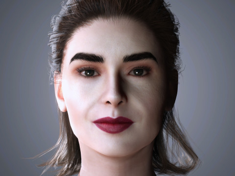 Lily Collins Character 3Dモデル