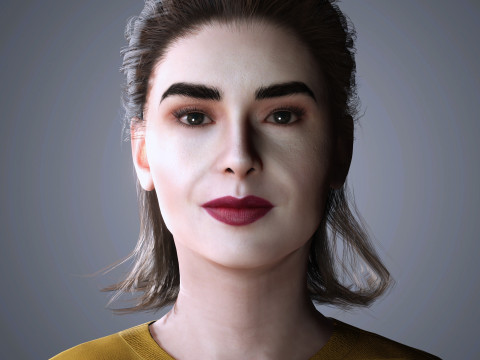 Lily Collins Character 3D Модель
