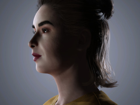 Lily Collins Character 3D Модель