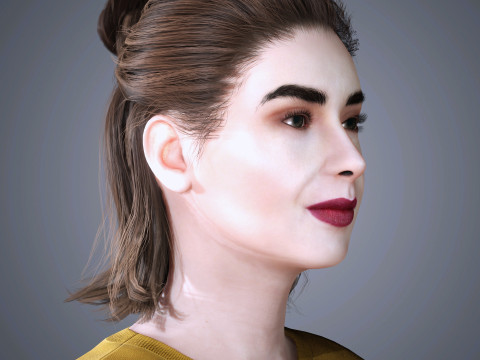 Lily Collins Character 3D Модель