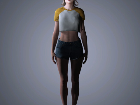 Lily Collins Character 3D Модель