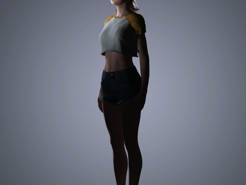 Lily Collins Character 3D Модель