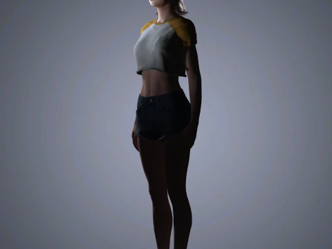 Lily Collins Character 3D Model