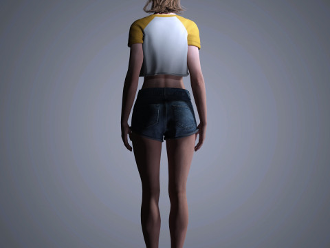 Lily Collins Character 3D Модель