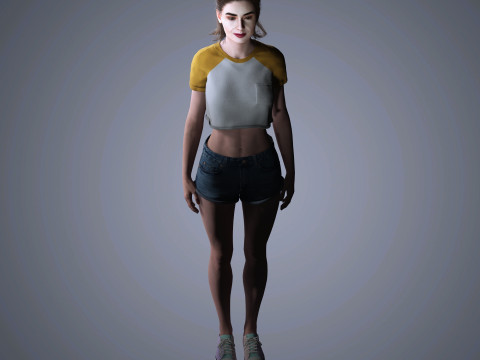 Lily Collins Character 3D Модель