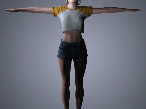 Lily Collins Character 3D Model
