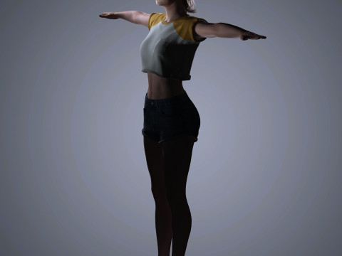 Lily Collins Character 3D Модель