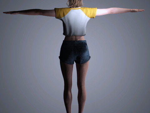 Lily Collins Character 3D Модель