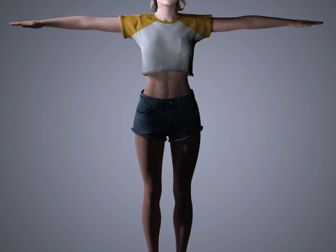 Lily Collins Character 3D Модель