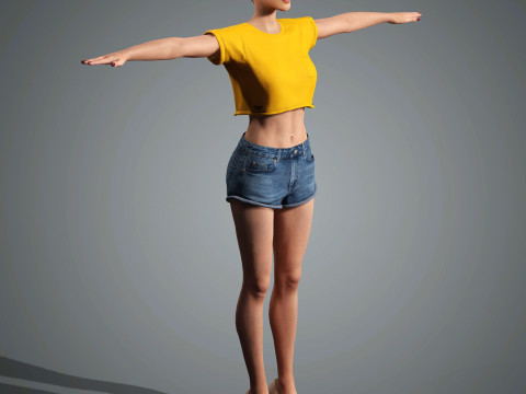 Katy Perry Character 3D Model