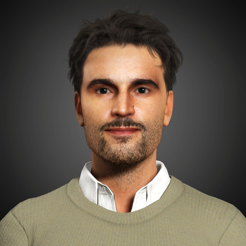 Christopher Abbott Character 3Dモデル .c4d .max .obj .3ds .fbx .stl .blend
