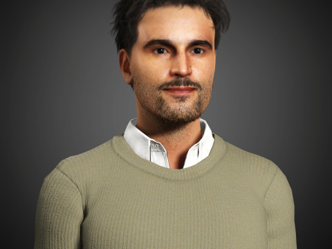 Christopher Abbott Character 3Dモデル