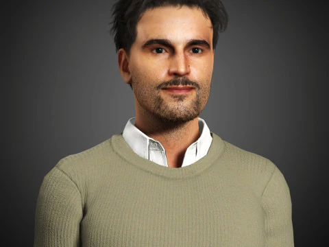 Christopher Abbott Character 3D Model
