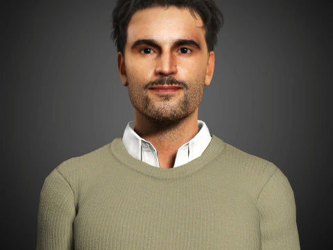 Christopher Abbott Character 3D Model
