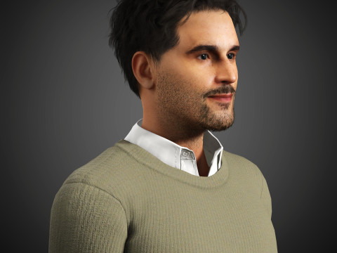 Christopher Abbott Character 3Dモデル