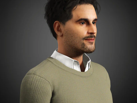 Christopher Abbott Character 3D Model