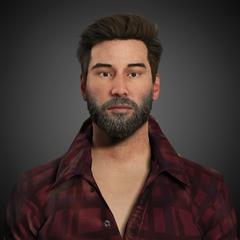Keanu Reeves Character 3D Model .c4d .max .obj .3ds .fbx .stl .blend