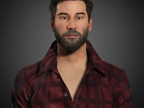 Personaggio di Keanu Reeves Modello 3D