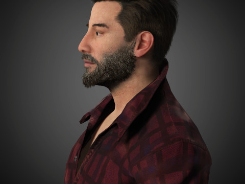 Keanu Reeves Character 3D Model