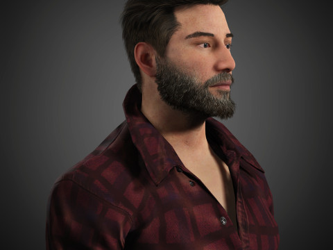 Keanu Reeves Character 3D Model