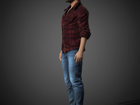 Keanu Reeves Character 3D Model