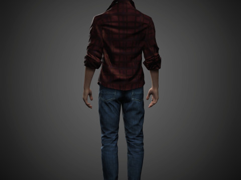 Keanu Reeves Character 3D Model
