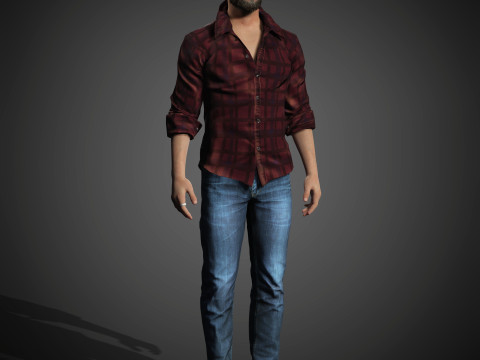 Keanu Reeves Character 3D Model