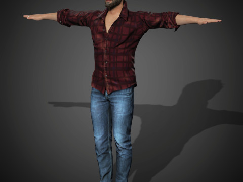 Keanu Reeves Character 3D Model