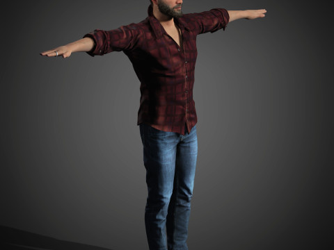 Keanu Reeves Character 3D Model