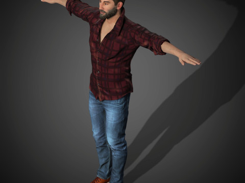 Keanu Reeves Character 3D Model