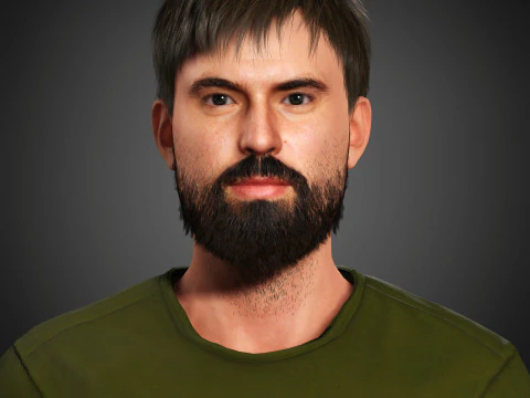 Tom Cullen-Charakter 3D Modell