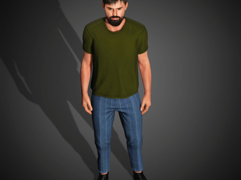 Tom Cullen Character 3D Model