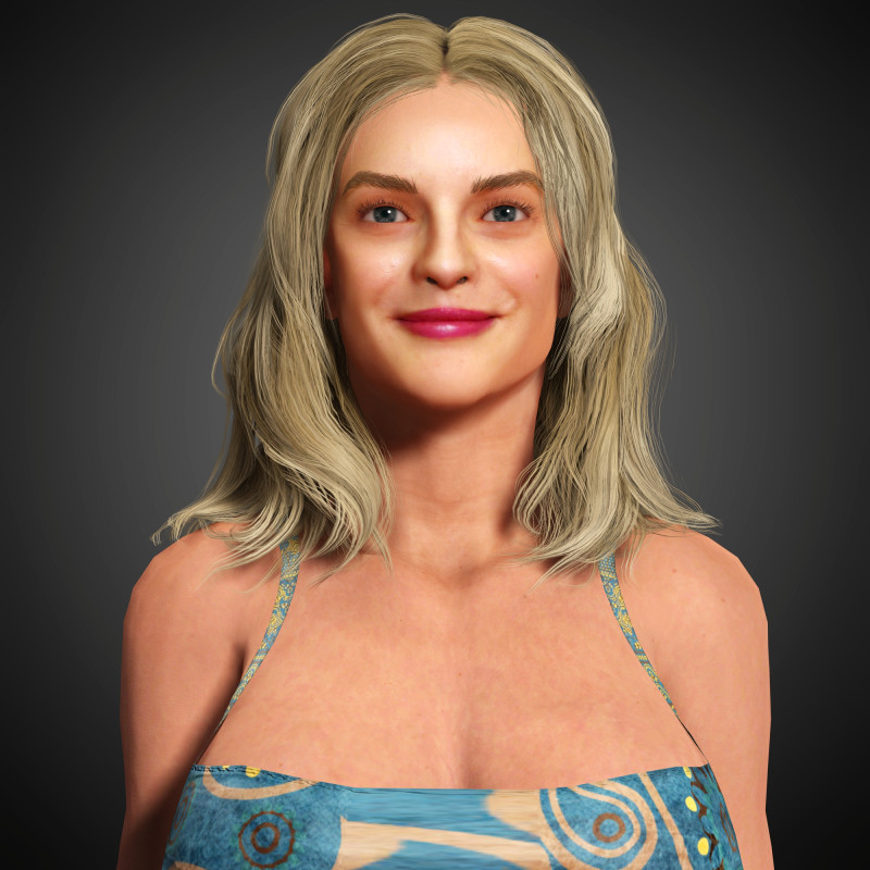 Elisabeth Moss Character 3D-Modell .c4d .max .obj .3ds .fbx .stl .blend