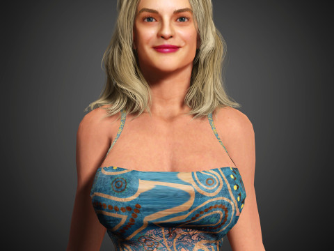 Elisabeth Moss Character 3D-Modell