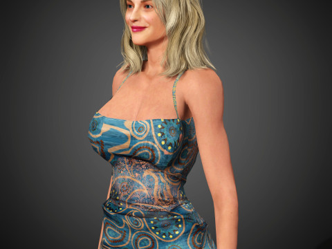 Elisabeth Moss Character 3D-Modell