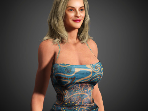 Elisabeth Moss Character 3D-Modell