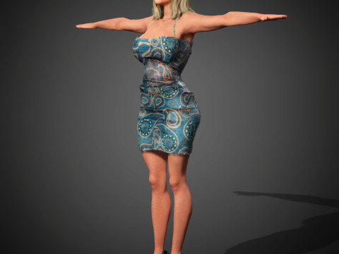 Elisabeth Moss Character 3D-Modell