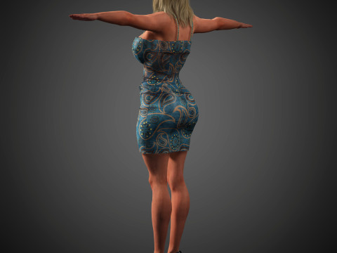 Elisabeth Moss Character 3D-Modell