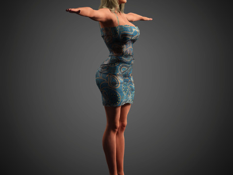 Elisabeth Moss Character 3D-Modell