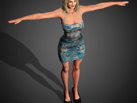 Elisabeth Moss Character 3D-Modell