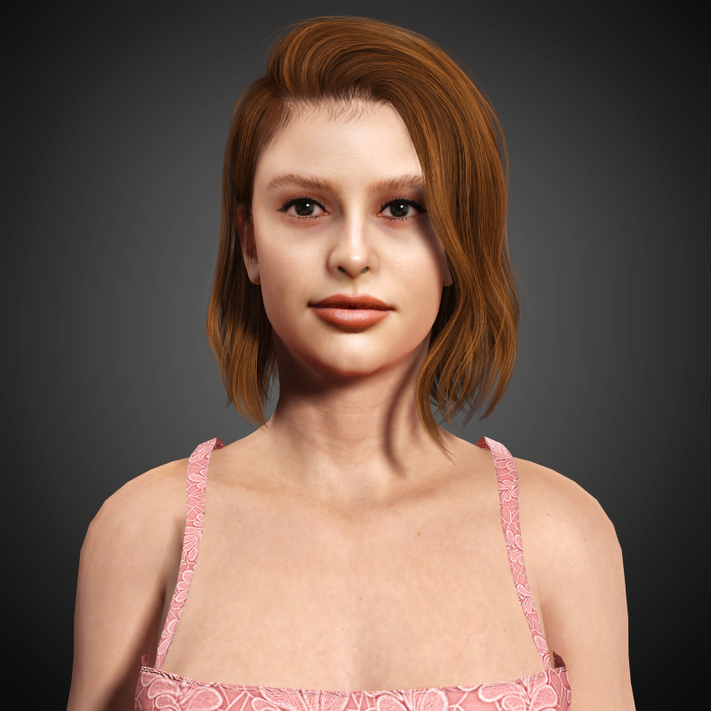 Madelaine Petsch Character Model 3D .c4d .max .obj .3ds .fbx .stl .blend