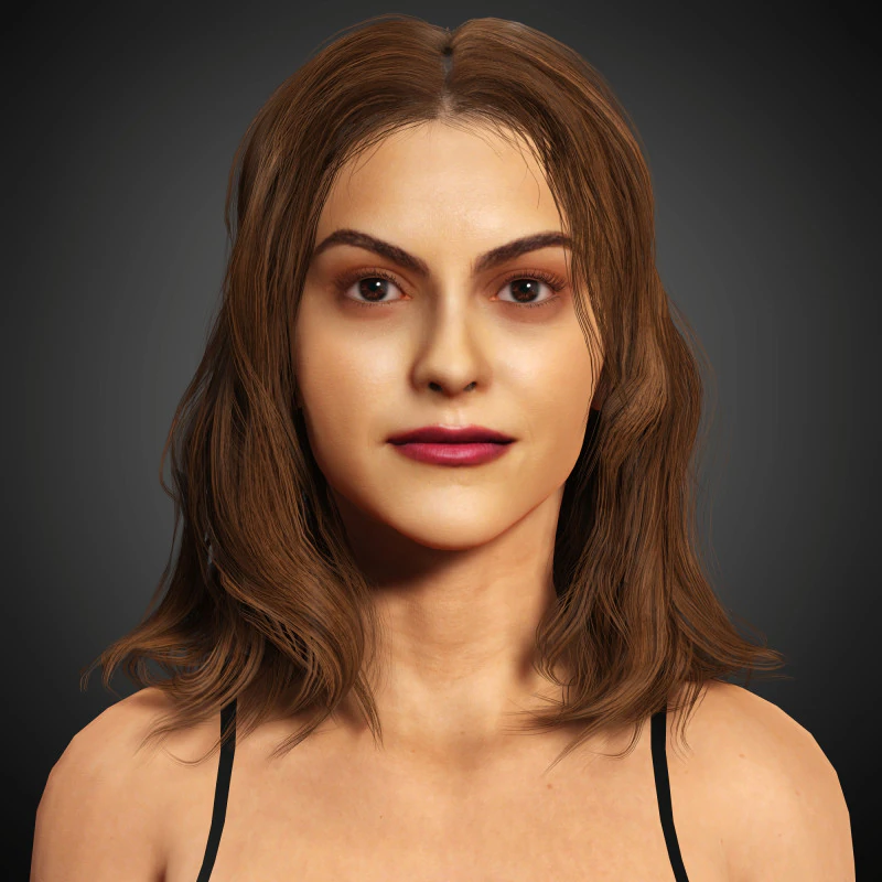 Camila Mendes Character 3D Model .c4d .max .obj .3ds .fbx .stl .blend 