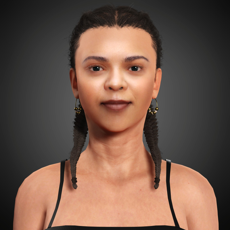 India Amarteifio Character 3D Модель .c4d .max .obj .3ds .fbx .stl .blend