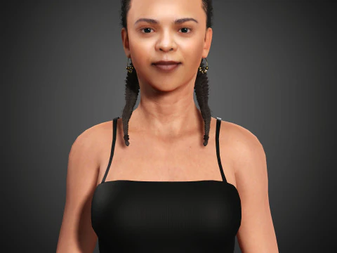 India Amarteifio Character 3D Model