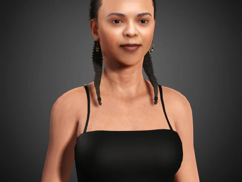 India Amarteifio Character 3D Model