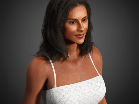 Simone Ashley Character 3D-Modell
