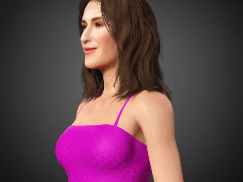Kathryn Hahn Character 3D Model