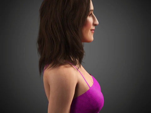 Kathryn Hahn Character 3D Model