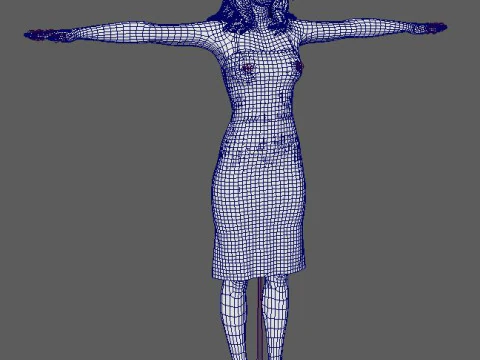 Kathryn Hahn Character 3D Model